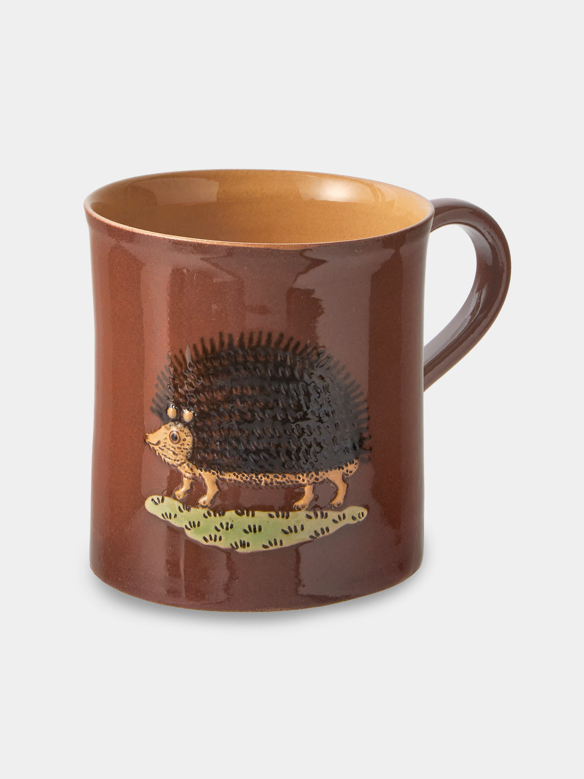 Poterie d’Évires - Animals Hand-Painted Ceramic Mugs (Set of 4) - Light Brown - ABASK
