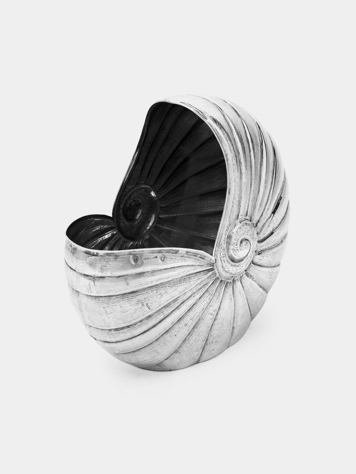 Antique and Vintage - 1970s Sterling Silver Nautilus Shell Vase (7.5in/19cm) - Silver - ABASK