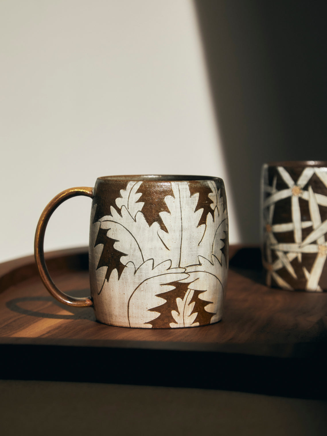 Na Yong-hwan - Peony Buncheong Mug (Set of 2) - Brown - ABASK