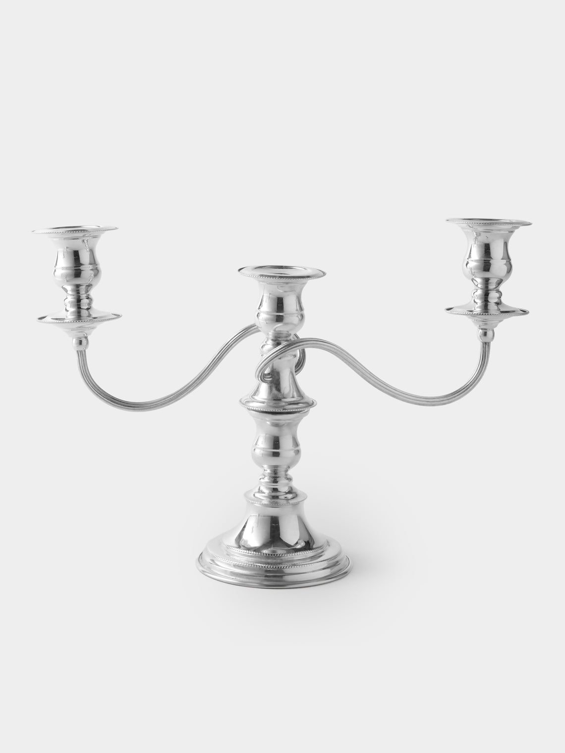 Antique and Vintage - 1940s Italian Silver-Plated Candle Holders (Set of 2) - Clear - ABASK