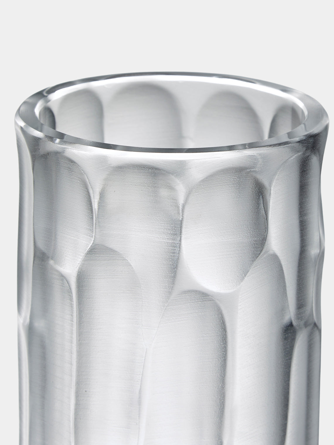 Micheluzzi Glass - Canna Cristallo Bamboo Hand-Blown Murano Glass Vase (12in/30cm) - Clear - ABASK