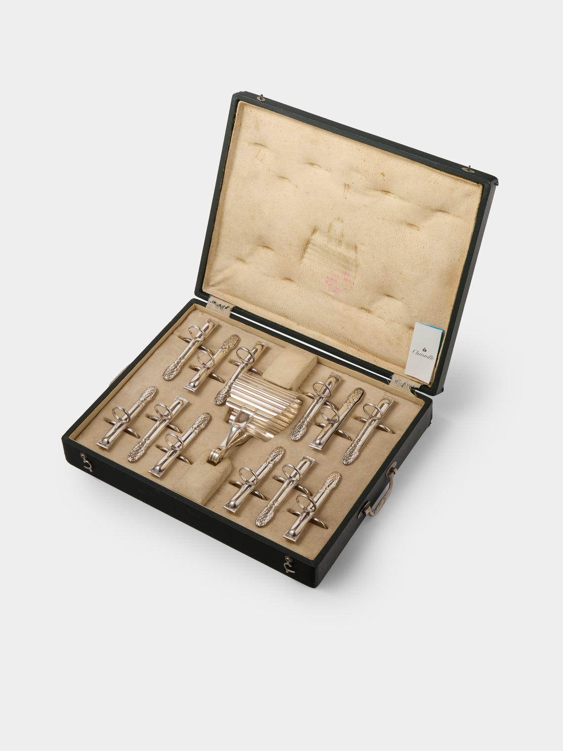 Antique and Vintage - 1922 Christofle Silver-Plated Asparagus Set (Set of 13) - Silver - ABASK