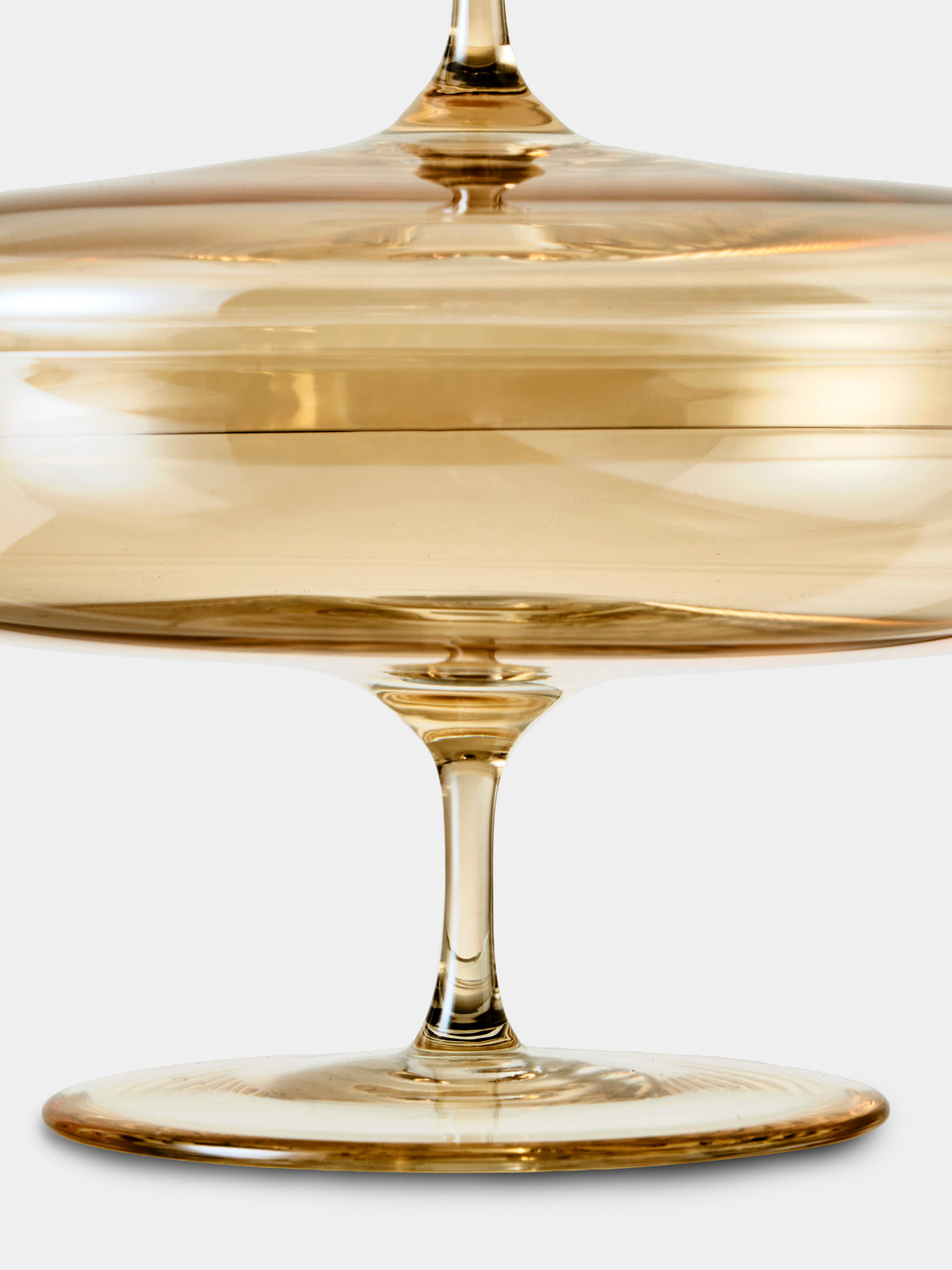 Lobmeyr - Hand-Blown Crystal Flat Candy Dish - Gold - ABASK