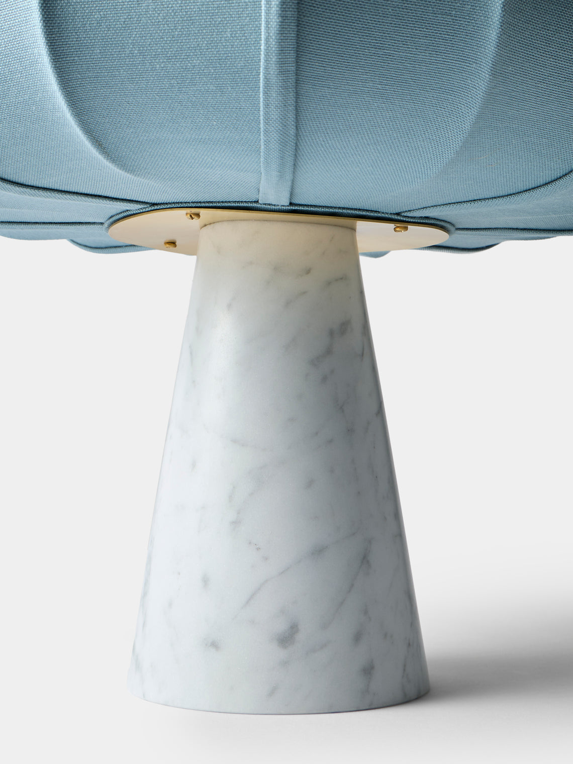 Zavadski - Andorra Art Deco Stone and Fabric Table Lamp - Ivory - ABASK