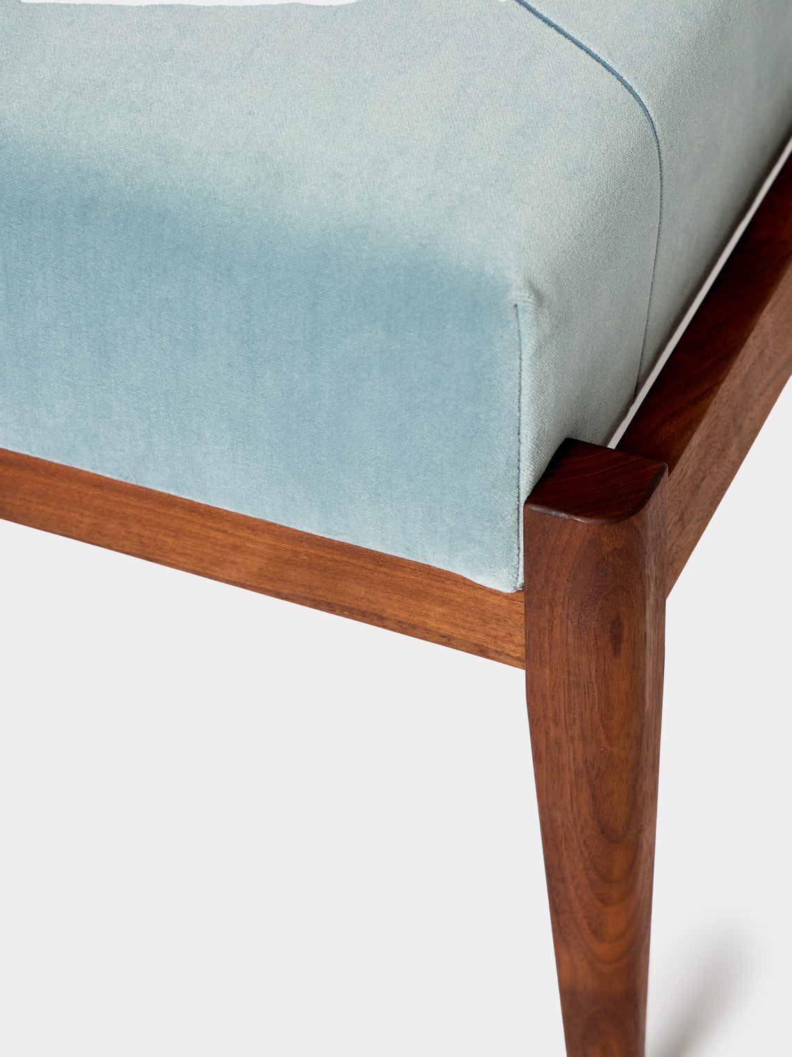 Uncommon Ancestor - Dead or Alive Embroidered Velvet Rectangular Footstool - Blue - ABASK