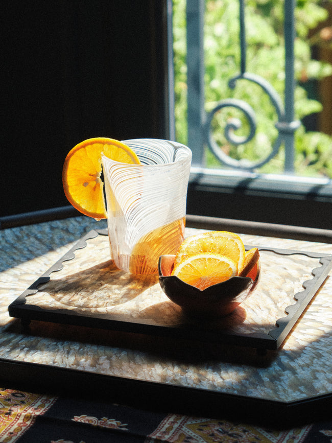 Droulers - Hand-Blown Murano Glass Tumbler - Orange - ABASK