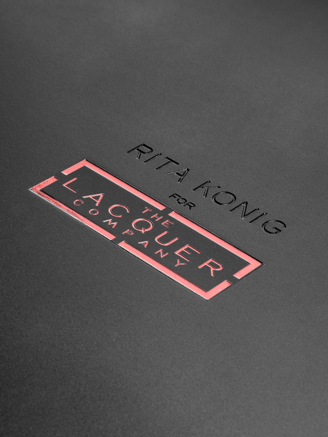 The Lacquer Company - Corners Lacquered Large Tray - Black - ABASK