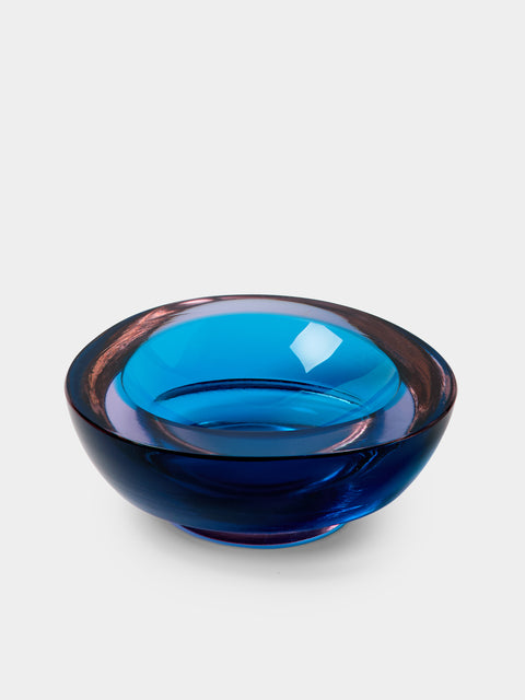 Antique and Vintage - 1960s Seguso Glass Bowl - Blue - ABASK - 
