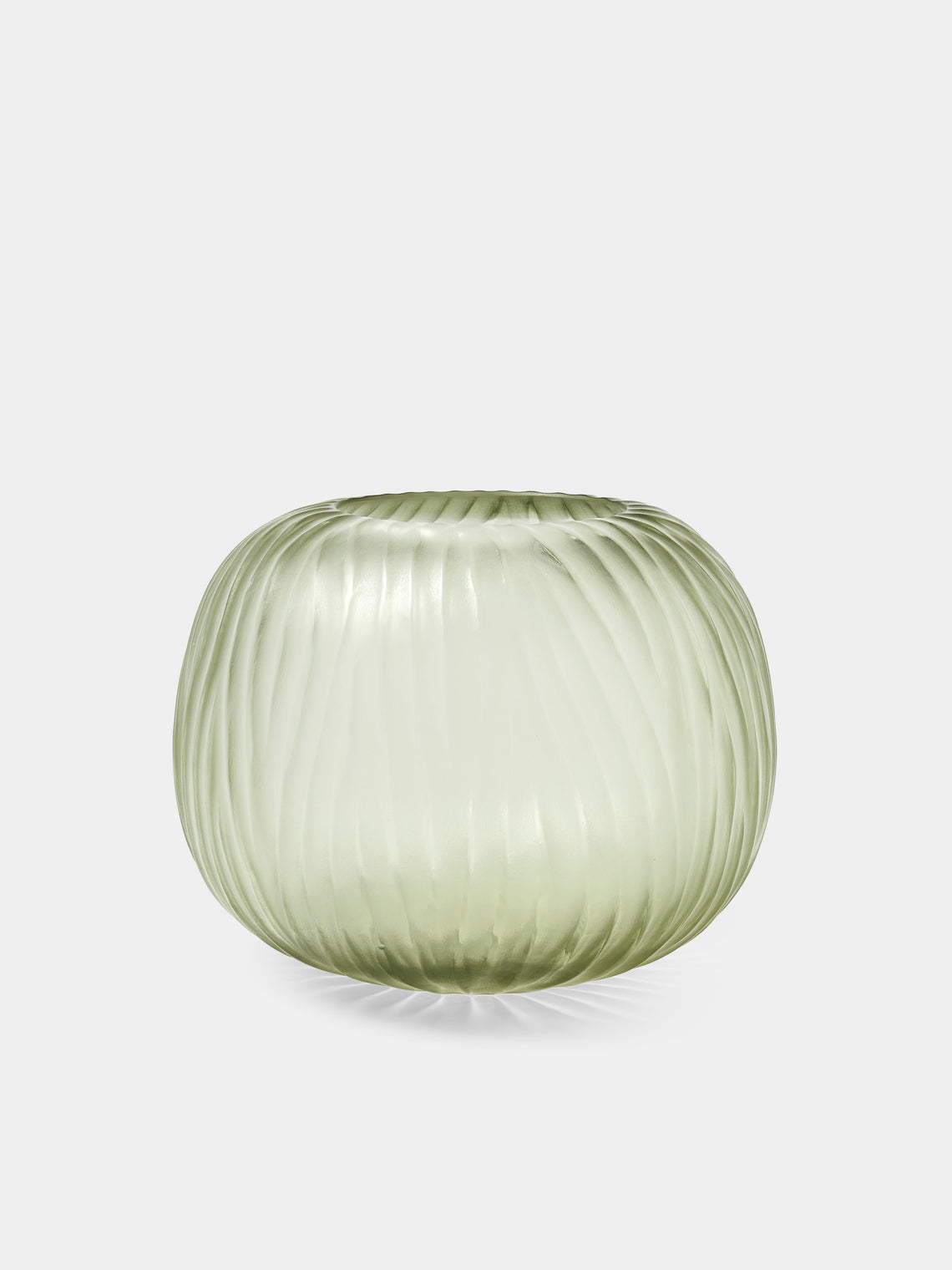 Micheluzzi Glass - Riccio Verdino Alghe Hand-Blown Murano Glass Vase (7.5in/19cm) - Green - ABASK - 