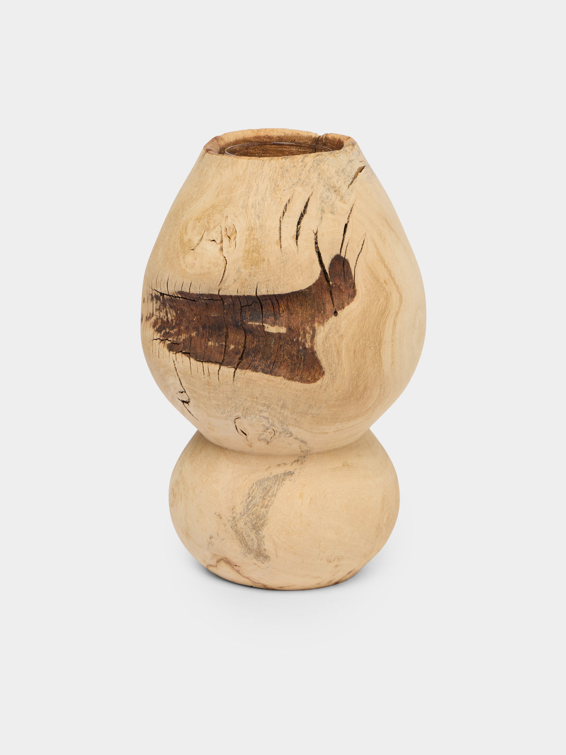 Thursday Furniture - Hand-Turned Fig Vase (9in/23cm) - Natural - ABASK - 