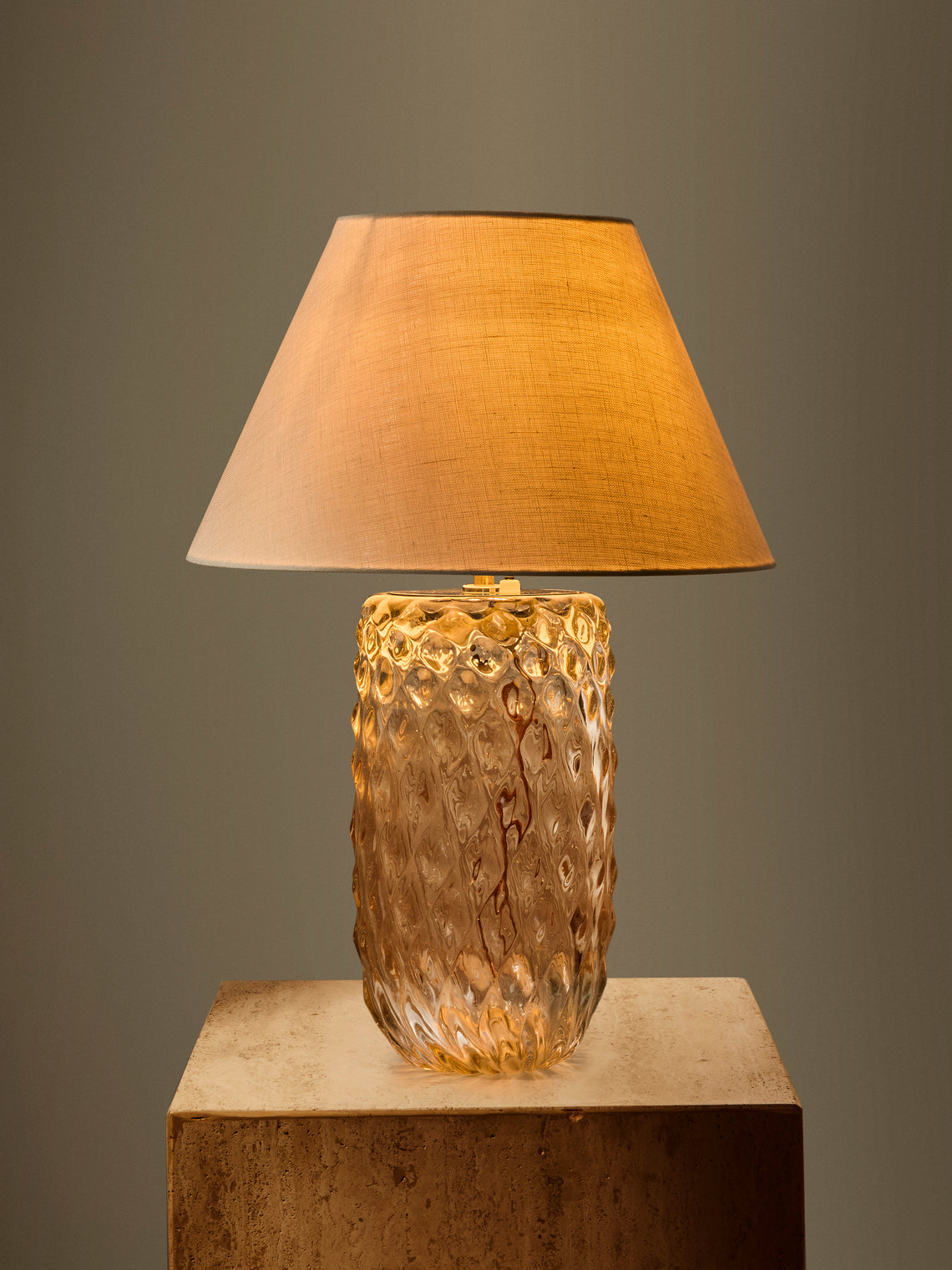 Antique and Vintage - 1940s Flavio Poli Murano Glass Table Lamp - Clear - ABASK