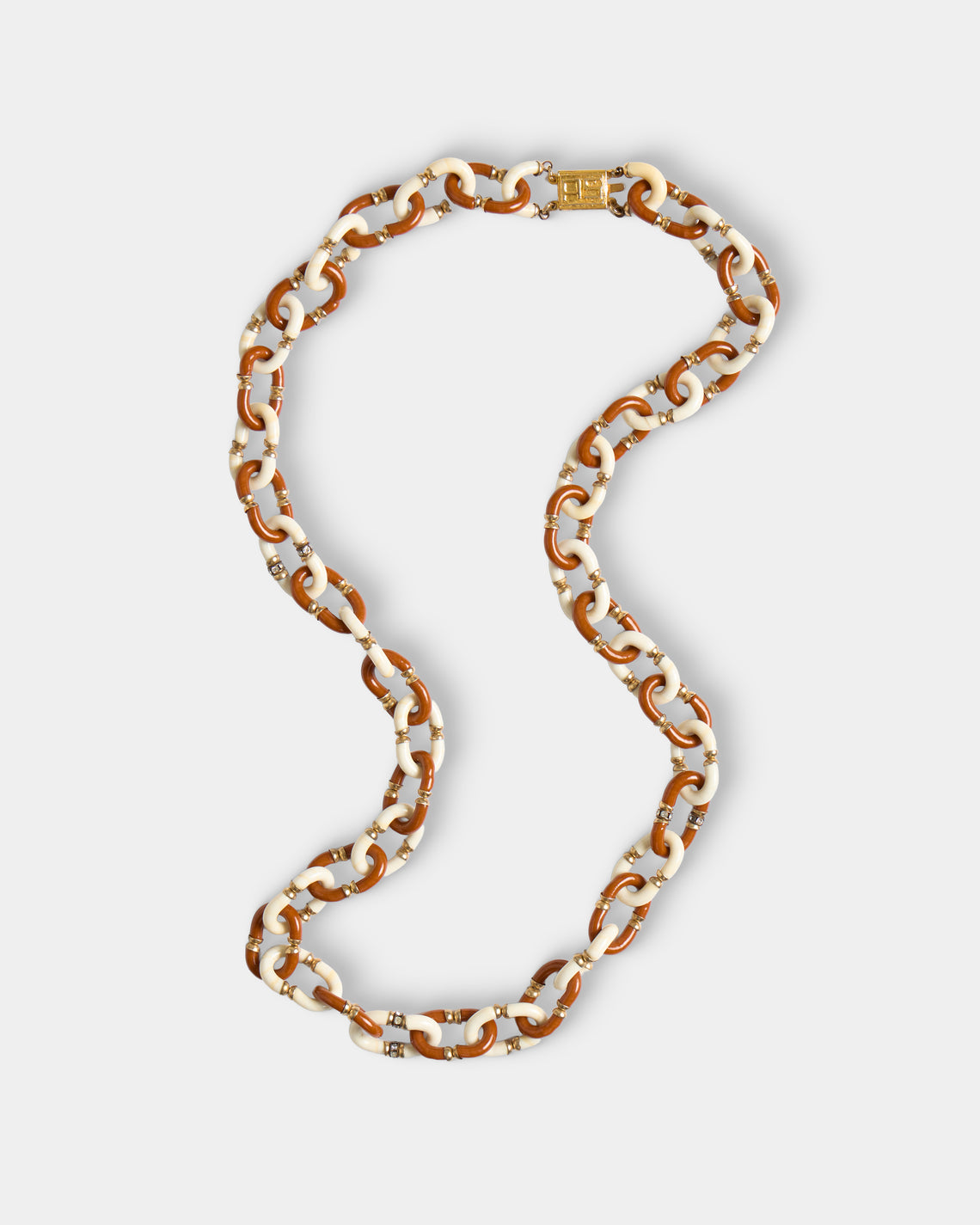 Mahnaz Collection - Women's Vintage 1960 Archimede Seguso Italian Glass and Metal Necklace - Brown - ABASK - 