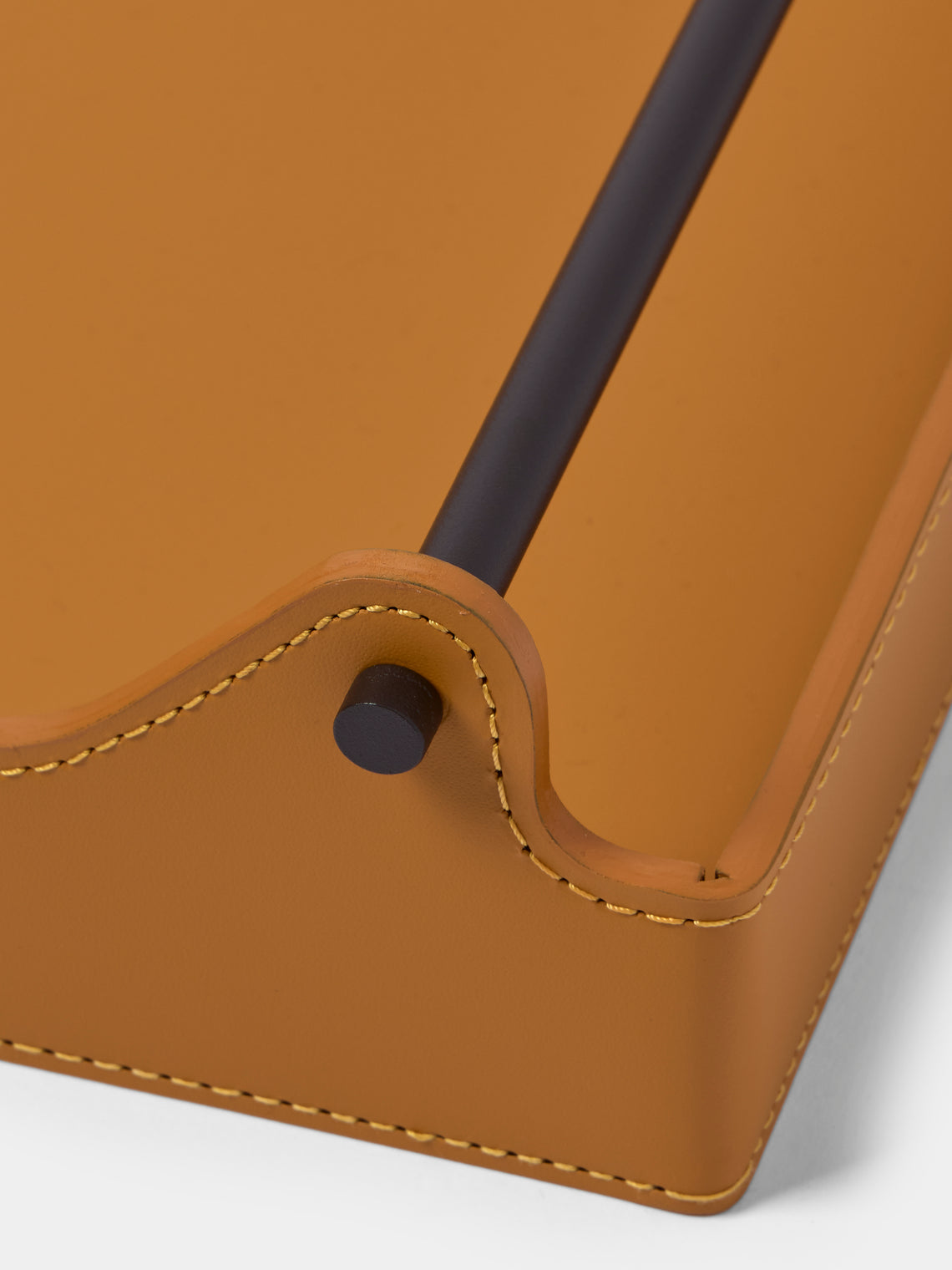 RUDI - Circuit Leather Tray (20in/50.5cm) - Orange - ABASK