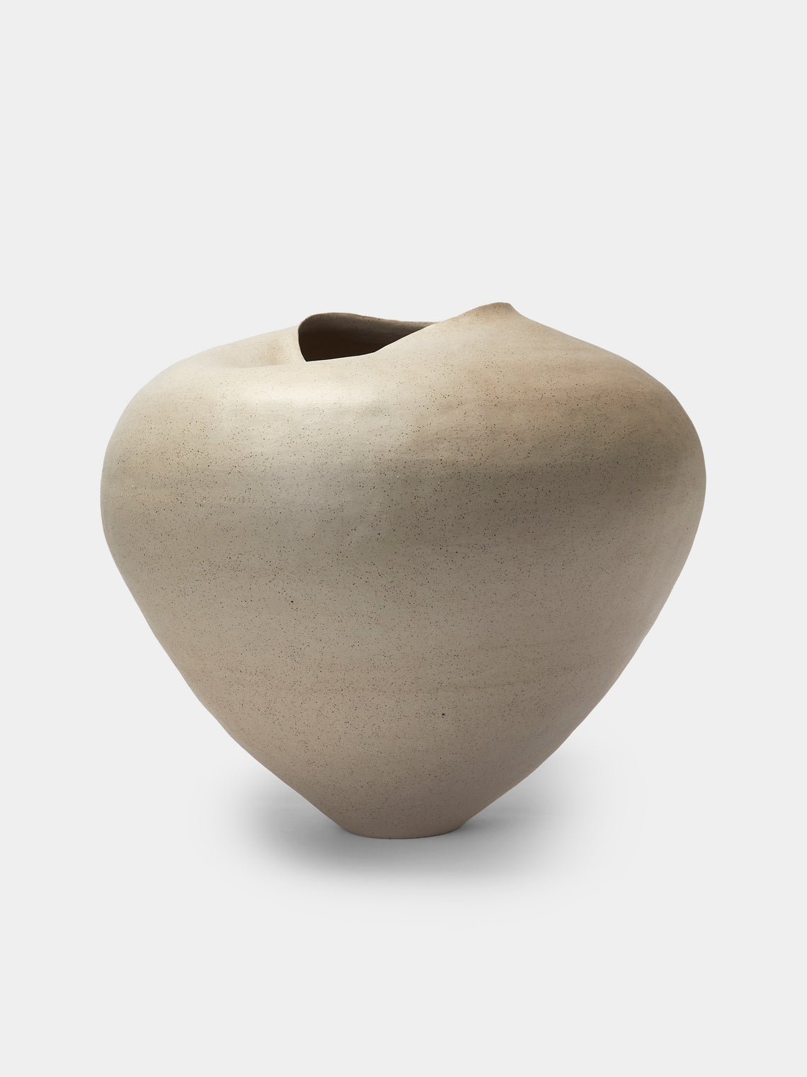 Sara Bergami - Hand-Formed Stoneware and Pyrite Vase - White - ABASK - 