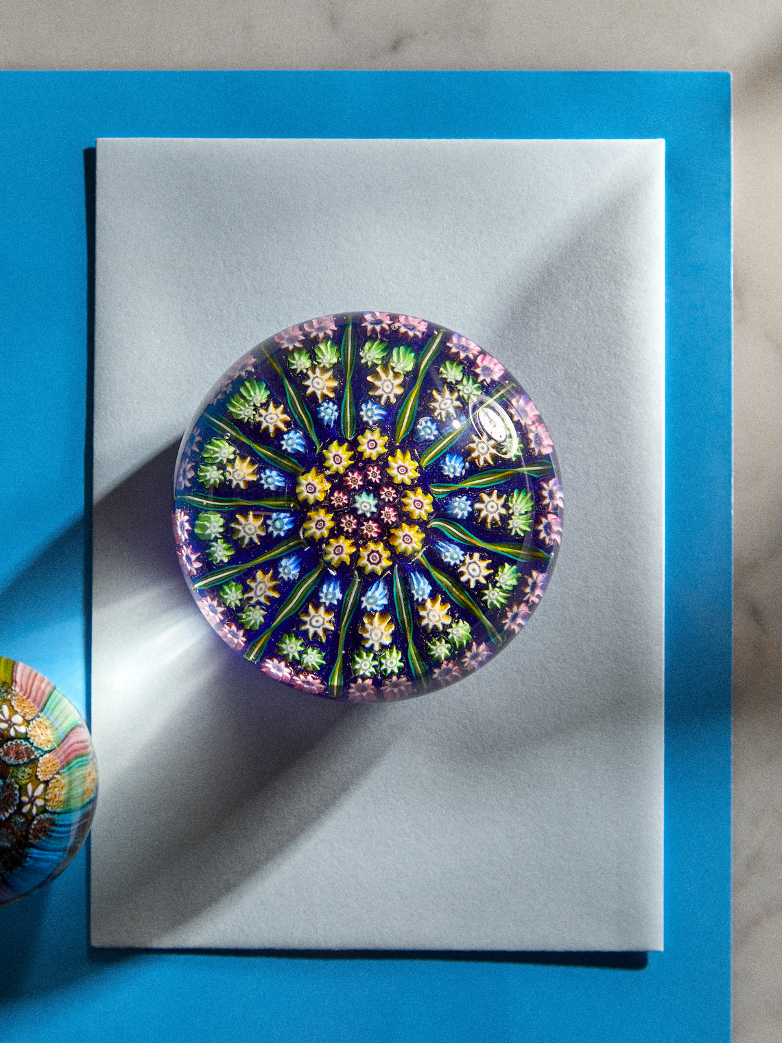 Antique and Vintage - 1930s Murano Glass Paperweight - Blue - ABASK