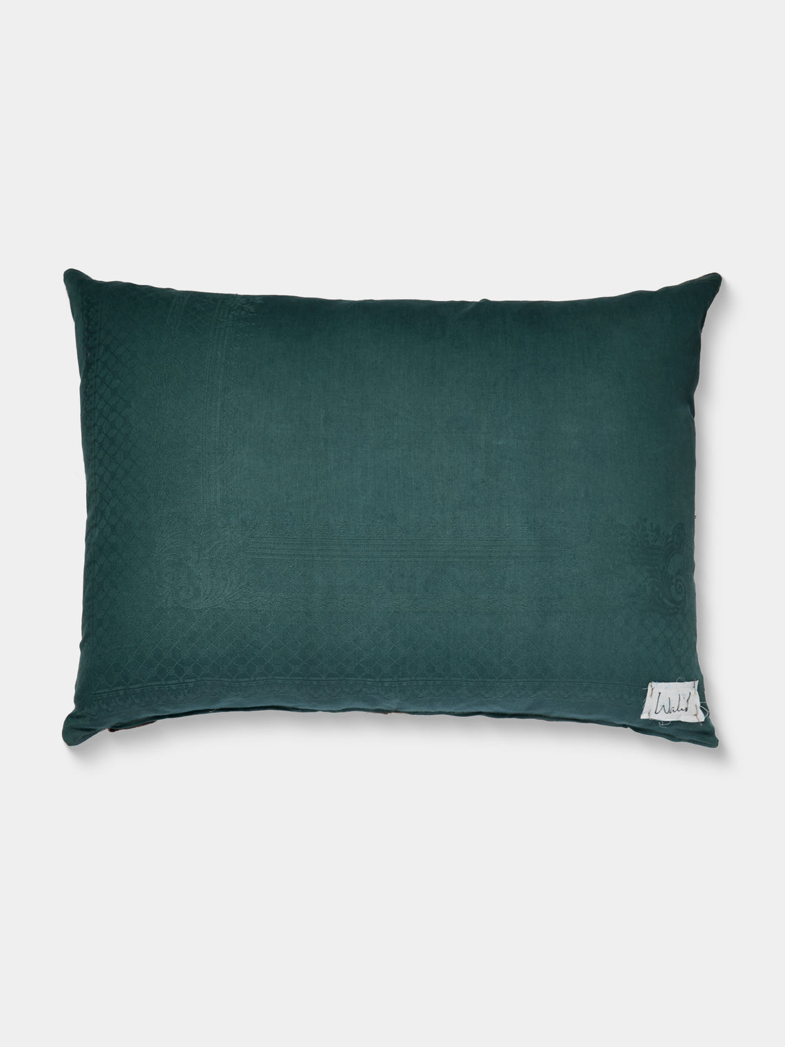 By Walid - 17th-Century Flemish Verdure Tapestry Damask Pillow (30.5in/77cm) - Multiple - ABASK