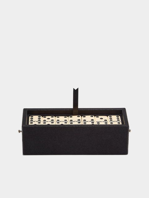 Geoffrey Parker - Leather Dominoes and Cribbage Set - Black - ABASK
