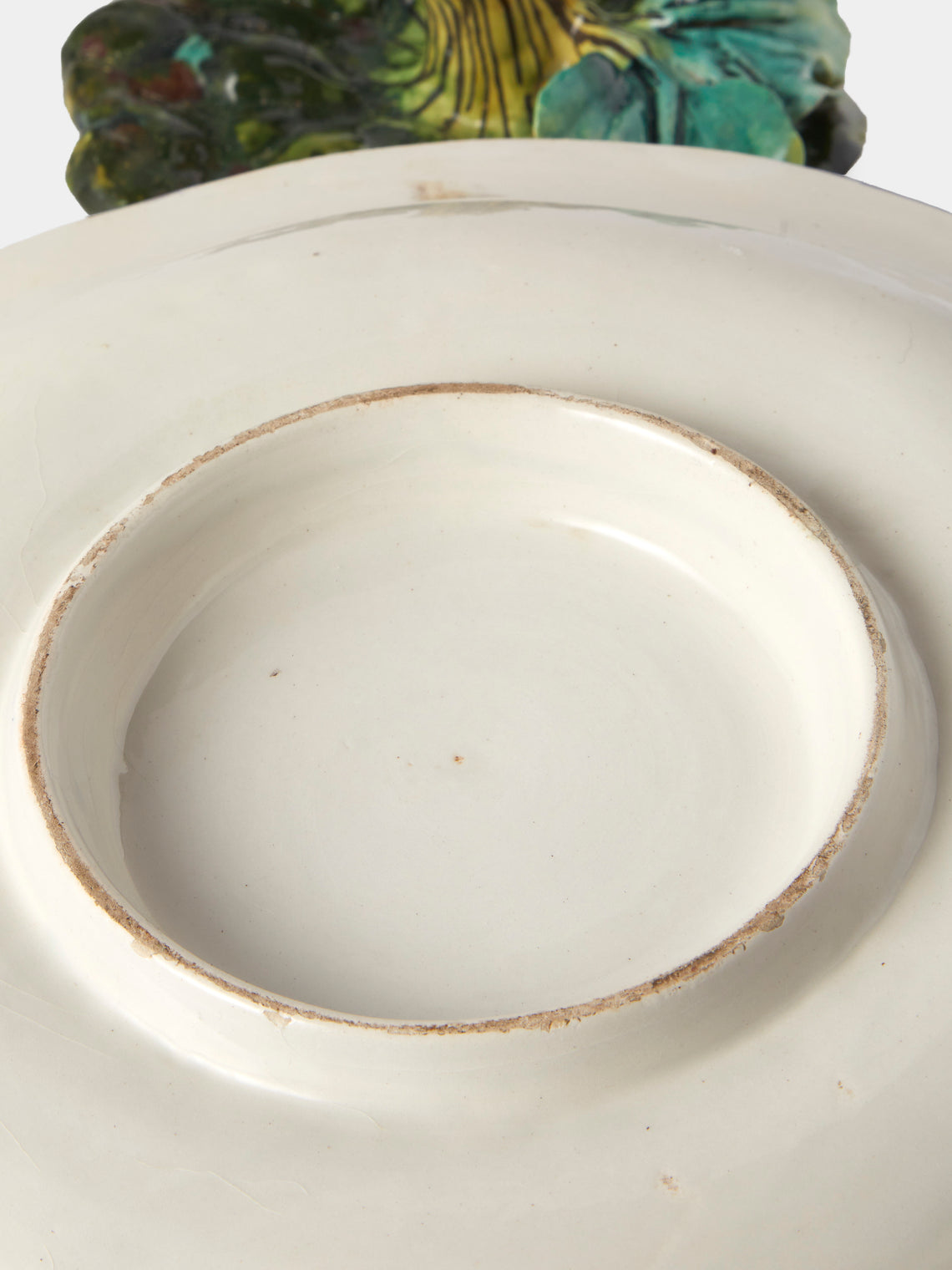 Antique and Vintage - 1940s Ginori 1735 Majolica Ceramic Squash Serving Tureen - Green - ABASK