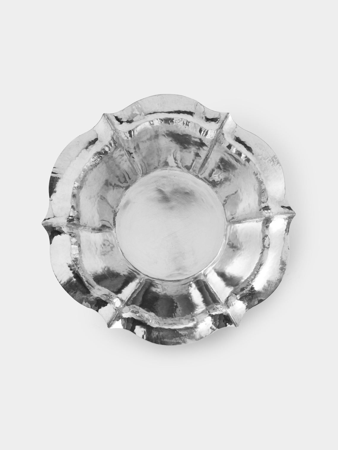 Antique and Vintage - 1960s Flower Silver-Plated Bowls (Set of 6) - Silver - ABASK