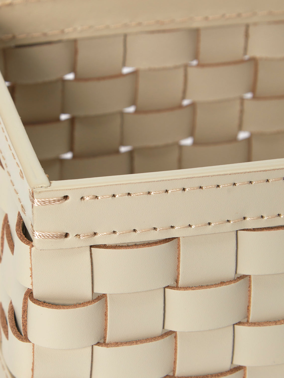 Riviere - Barcelona Water-Resistant Leather High Basket - Ivory - ABASK