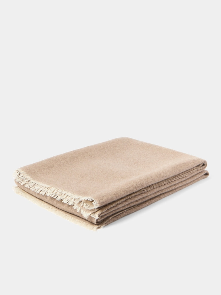 Denis Colomb - Cashmere Reversible Throw (79in/2m) - Brown - ABASK