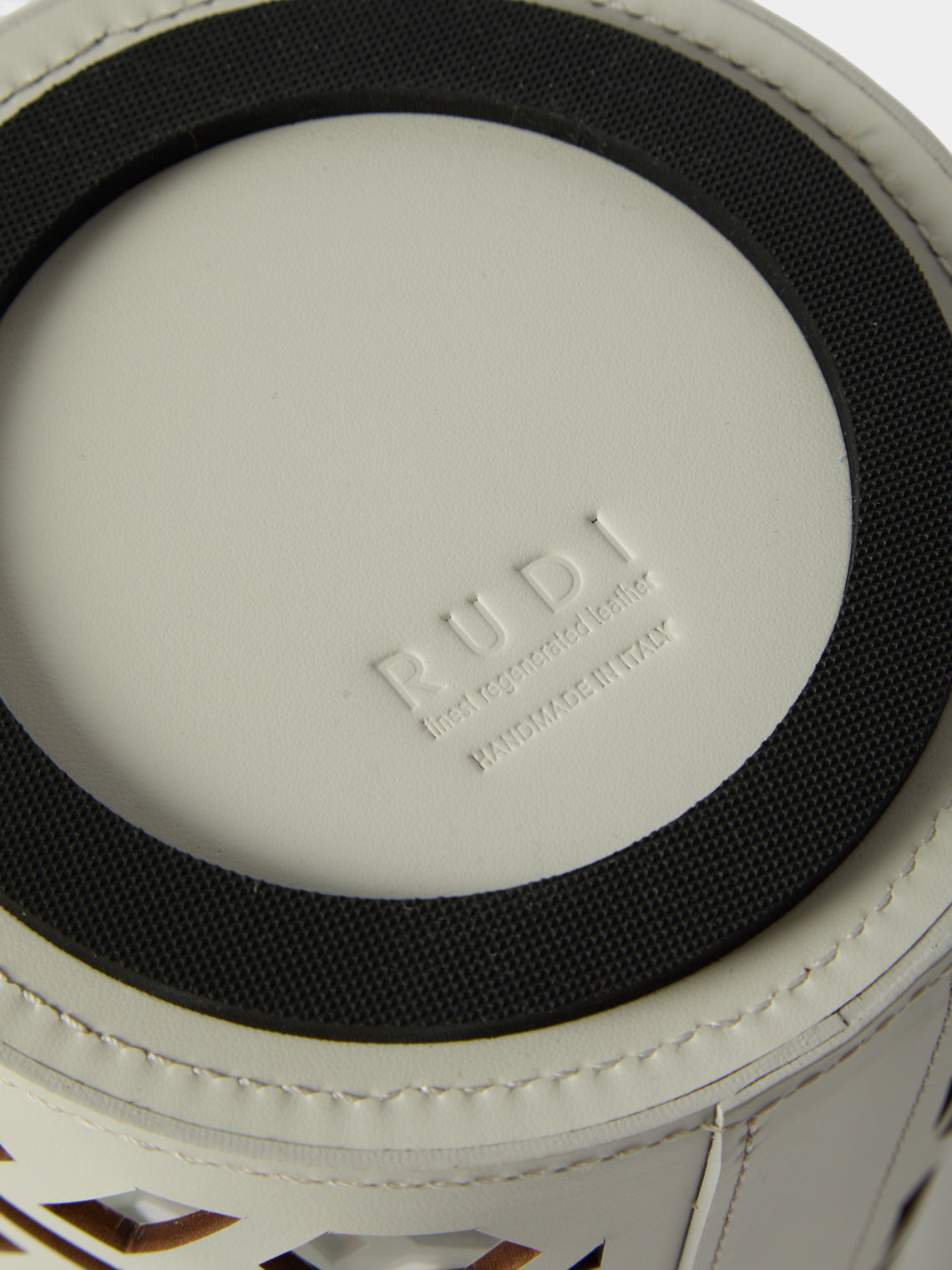 RUDI - Stelvio Leather Thermal Bottle Cooler - White - ABASK
