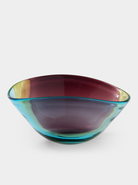 Antique and Vintage - 1960s Archimede Seguso Glass Bowl - Blue - ABASK - 