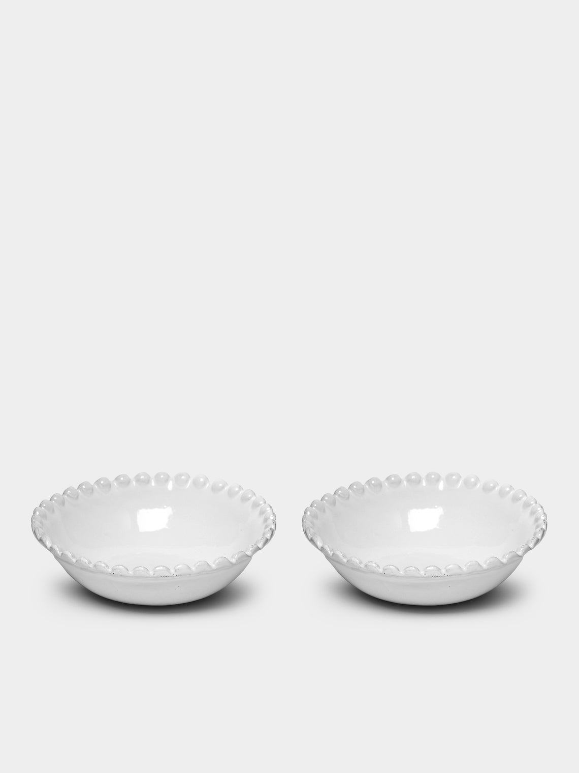 Astier de Villatte - Adélaïde Hand-Glazed Ceramic Small Soup Plate (Set of 2) - White - ABASK 