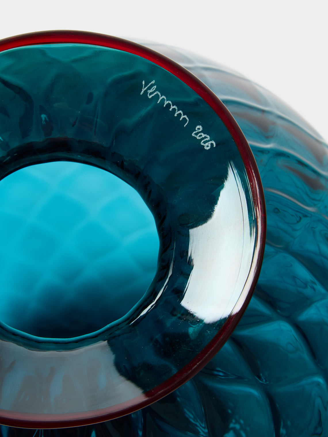 Venini - Monofiore Balloton Hand-Blown Murano Glass Vase (8in/20.5cm) - Blue - ABASK