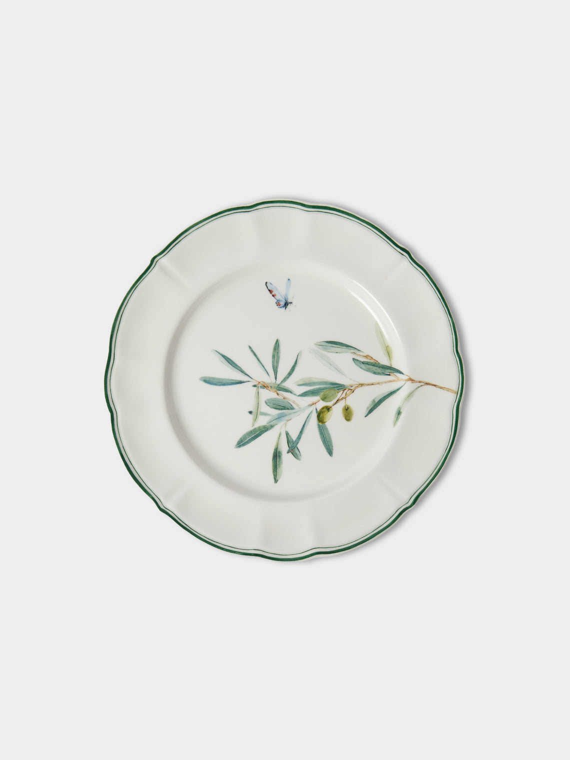 Laboratorio Paravicini - | Set of 6 | Ulivi Ceramic Dessert / Salad Plates (9in/23cm) - Green - ABASK
