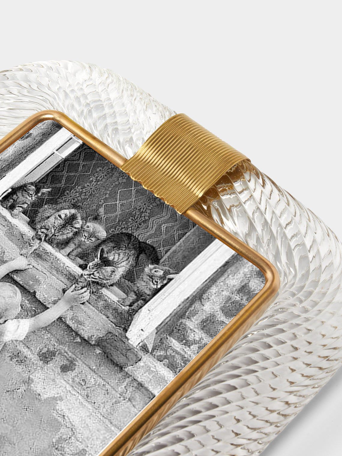 Antique and Vintage - 1960s Murano Glass Photo Frame - Clear - ABASK