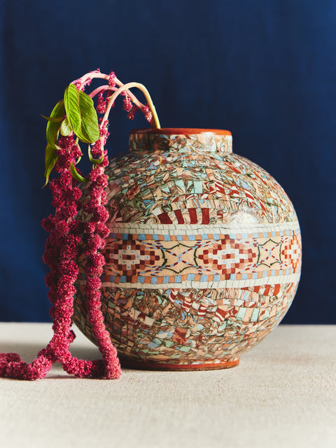 Antique and Vintage - 1940s Jean Gerbino Ceramic Spherical Vase -  - ABASK