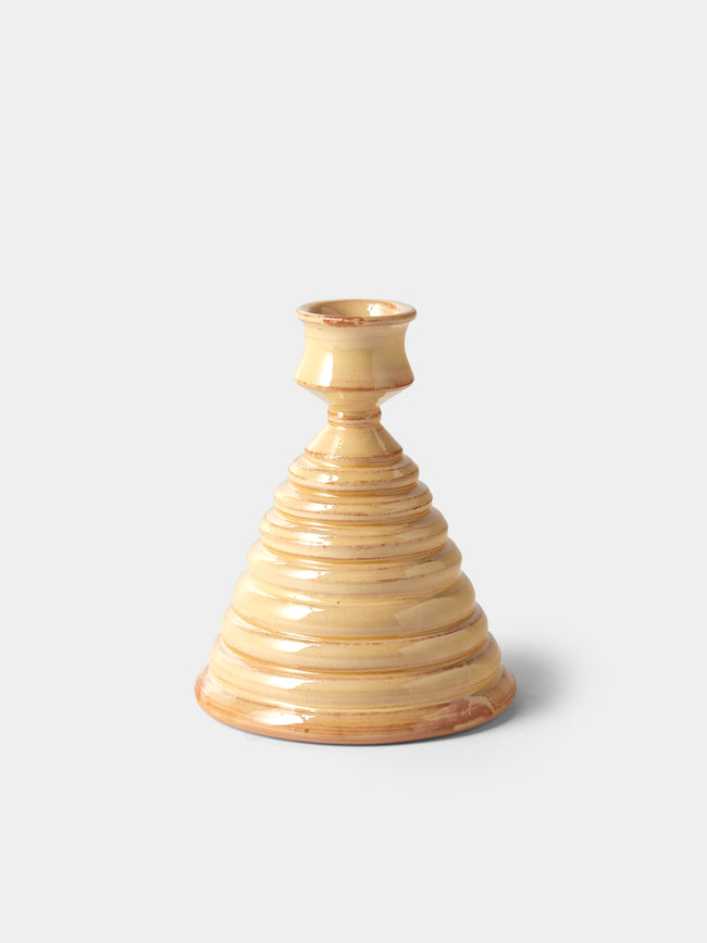 Poterie de Cliousclat - Slipware Candle Holders (Set of 3) - Cream - ABASK - 