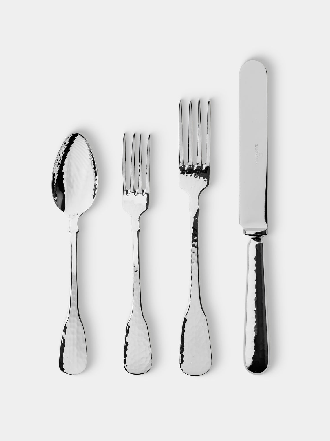 Pampaloni - Troia Silver-Plated Starter / Dessert Cutlery (Set of 4 Pieces) - Silver - ABASK - 