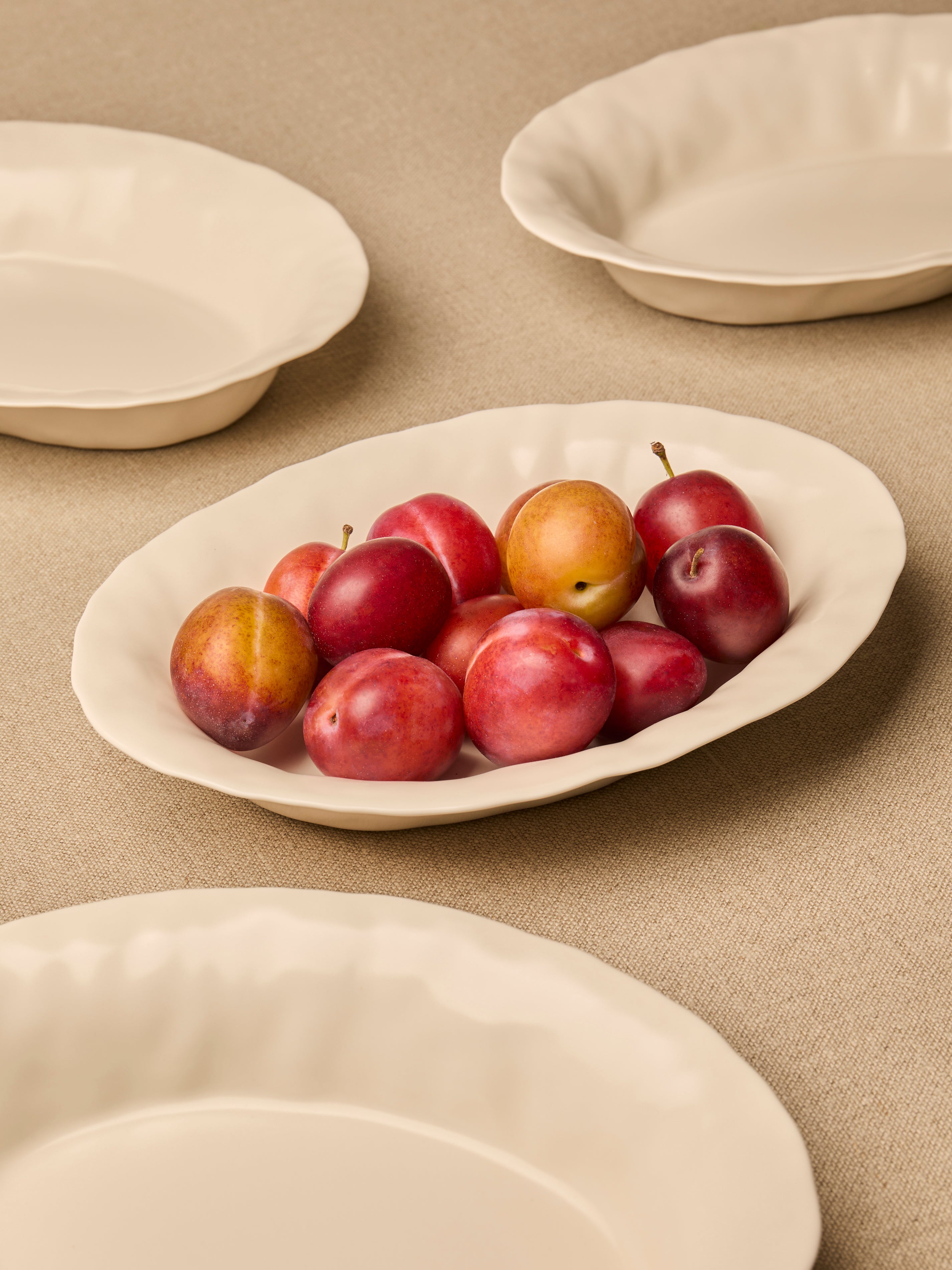 Bloom Hand-Glazed Porcelain Oval Bowls (Set of 4)