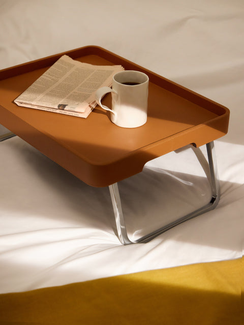 Giobagnara x Poltrona Frau - Leather Bed Tray (24in/61.5cm) - Tan - ABASK