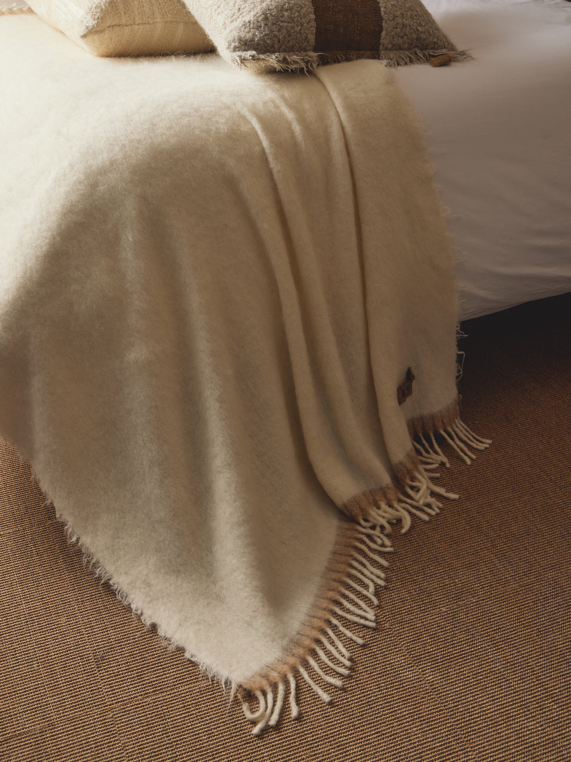 The House of Lyria - Occasione Cotton and Linen Throw (75in/1.9m) - Blue - ABASK