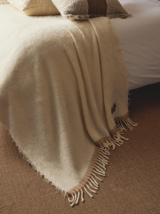 The House of Lyria - Occasione Cotton and Linen Throw (75in/1.9m) - Blue - ABASK