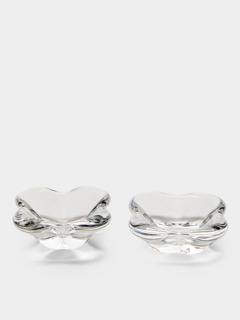 Antique and Vintage - 1990s Baccarat Crystal Salt and Pepper Dishes (Set of 2) - Clear - ABASK - 