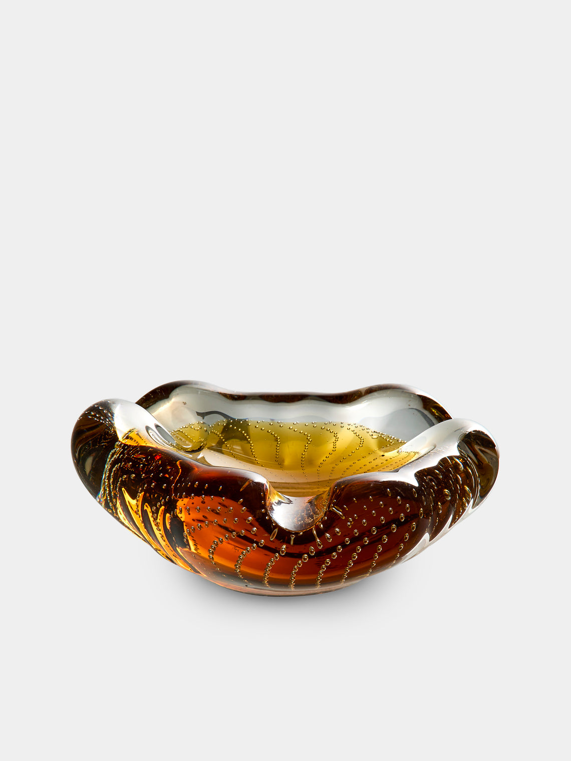 Antique and Vintage - 1960s Murano Glass Ashtray - Clear - ABASK - 