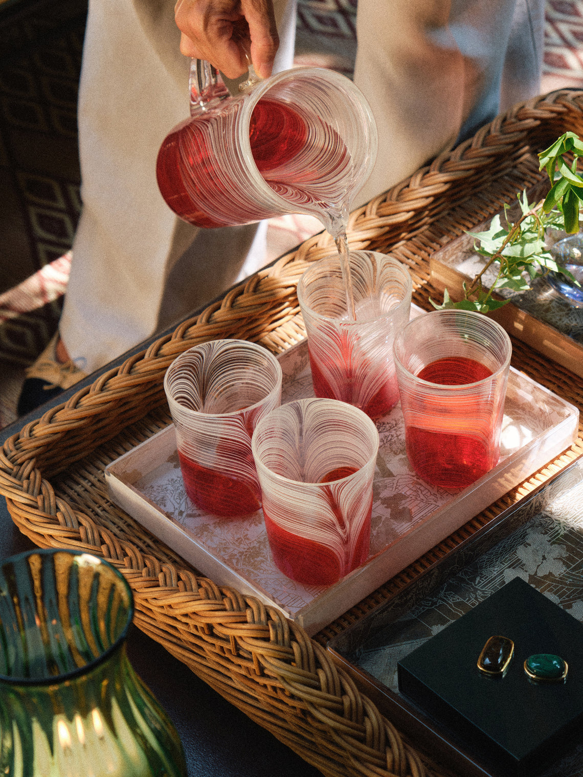 Droulers - Hand-Blown Murano Glass Tumbler - Red - ABASK