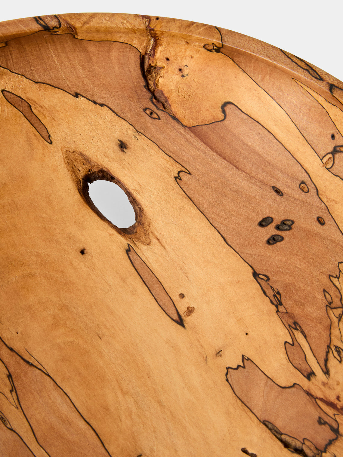 Iida Woodturning - Hand-Turned Oil-Finish Spalted Maple Bowl - Brown - ABASK