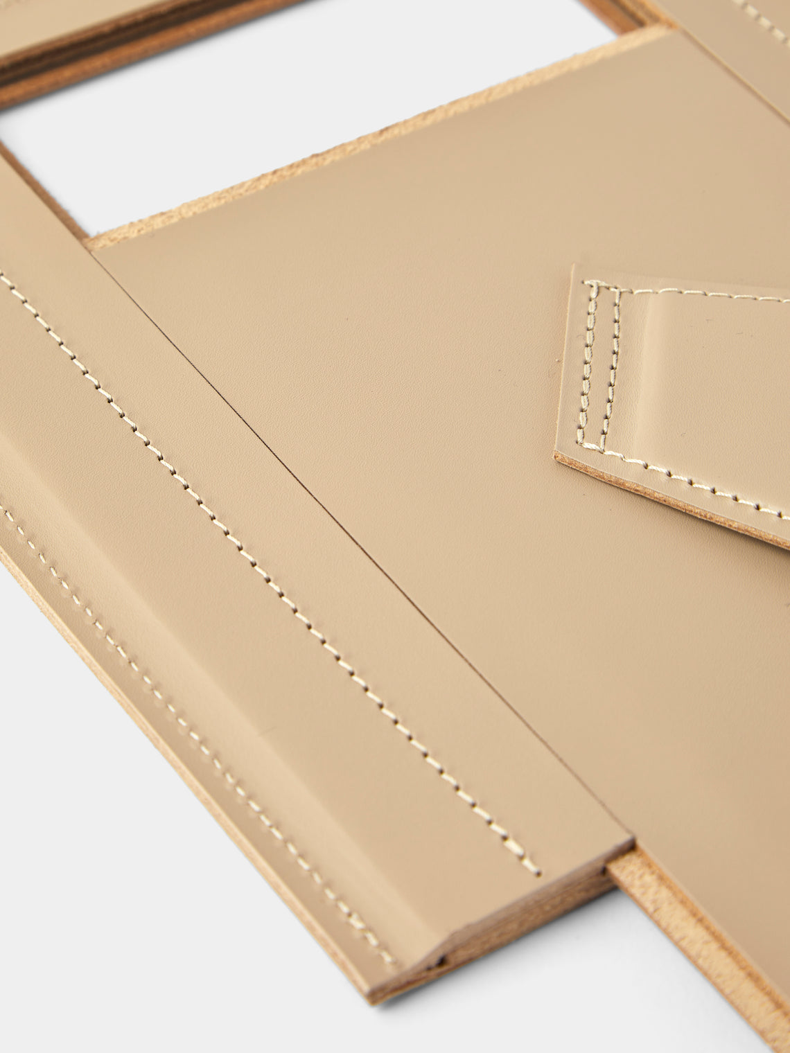 Rabitti 1969 - Simple Saddle Leather Photo Frame (4x6") - Cream - ABASK