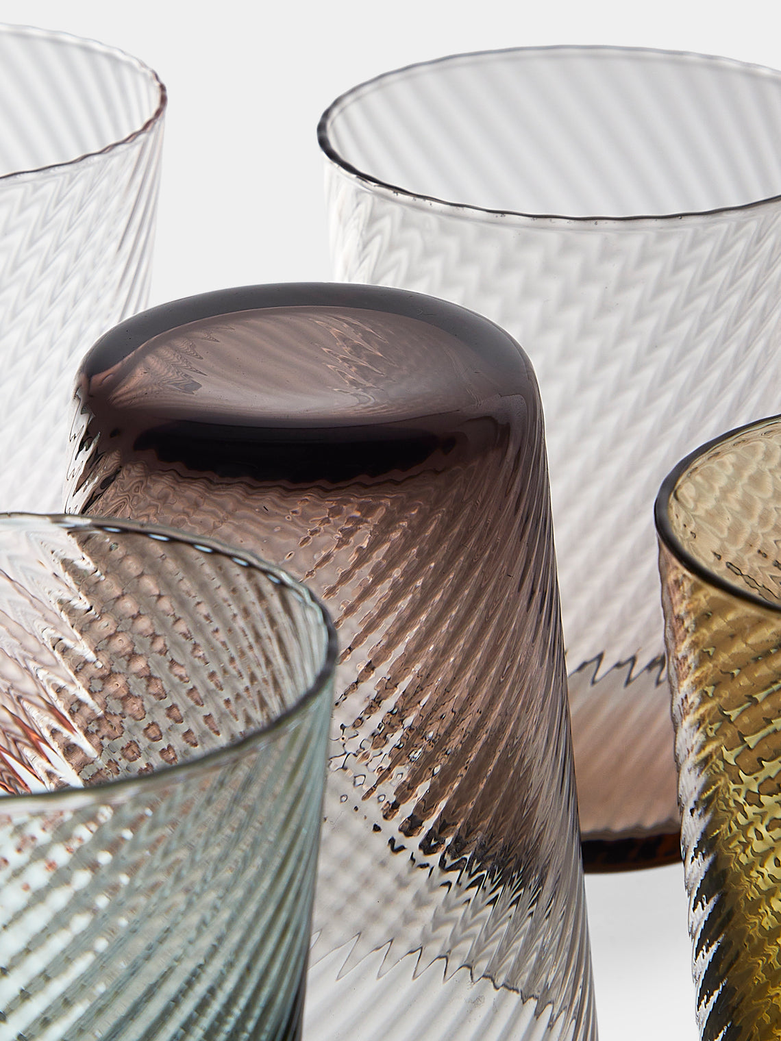 Mun Deluxe Brand Venezia - Torsé Hand-Blown Glass Highballs (Set of 6) - Multiple - ABASK