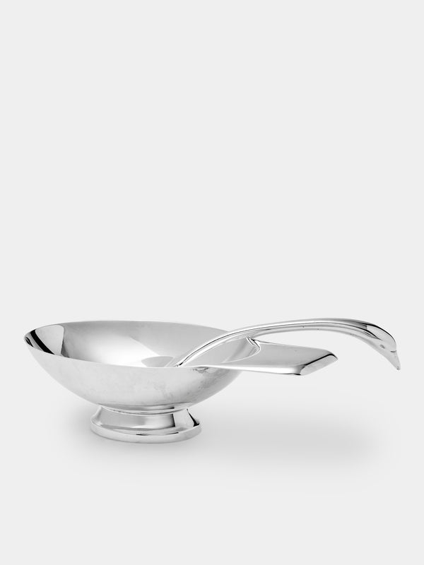 Antique and Vintage - 1980s Christofle Silver-Plated Swan Saucier - Silver - ABASK - 