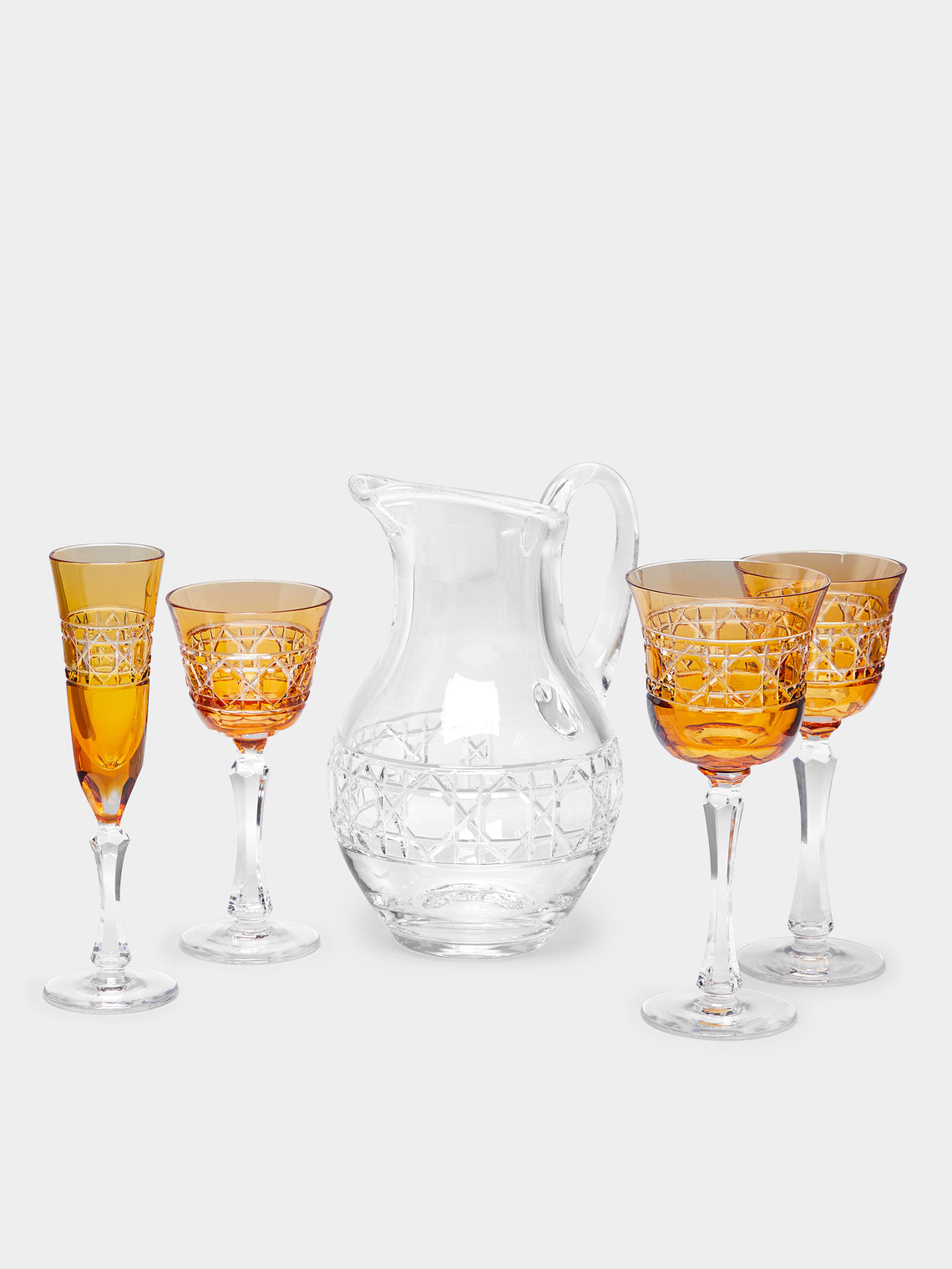 Cristallerie De Montbronn - Jacquard Hand-Blown Crystal Water Glass -  - ABASK