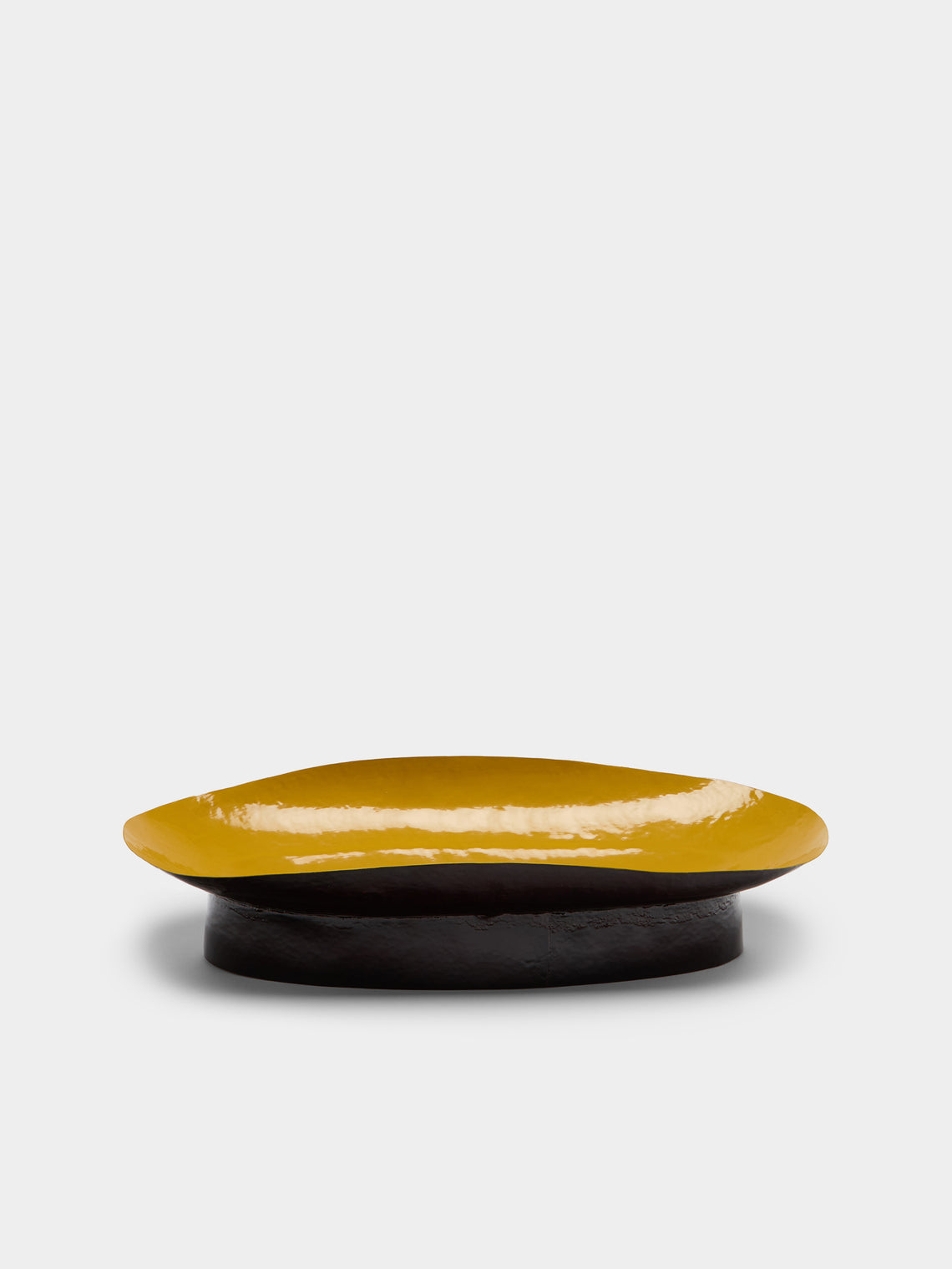 Huh Myoung Wook - Ottchil Copper Raised Platter (18.5in/47cm) - Yellow - ABASK