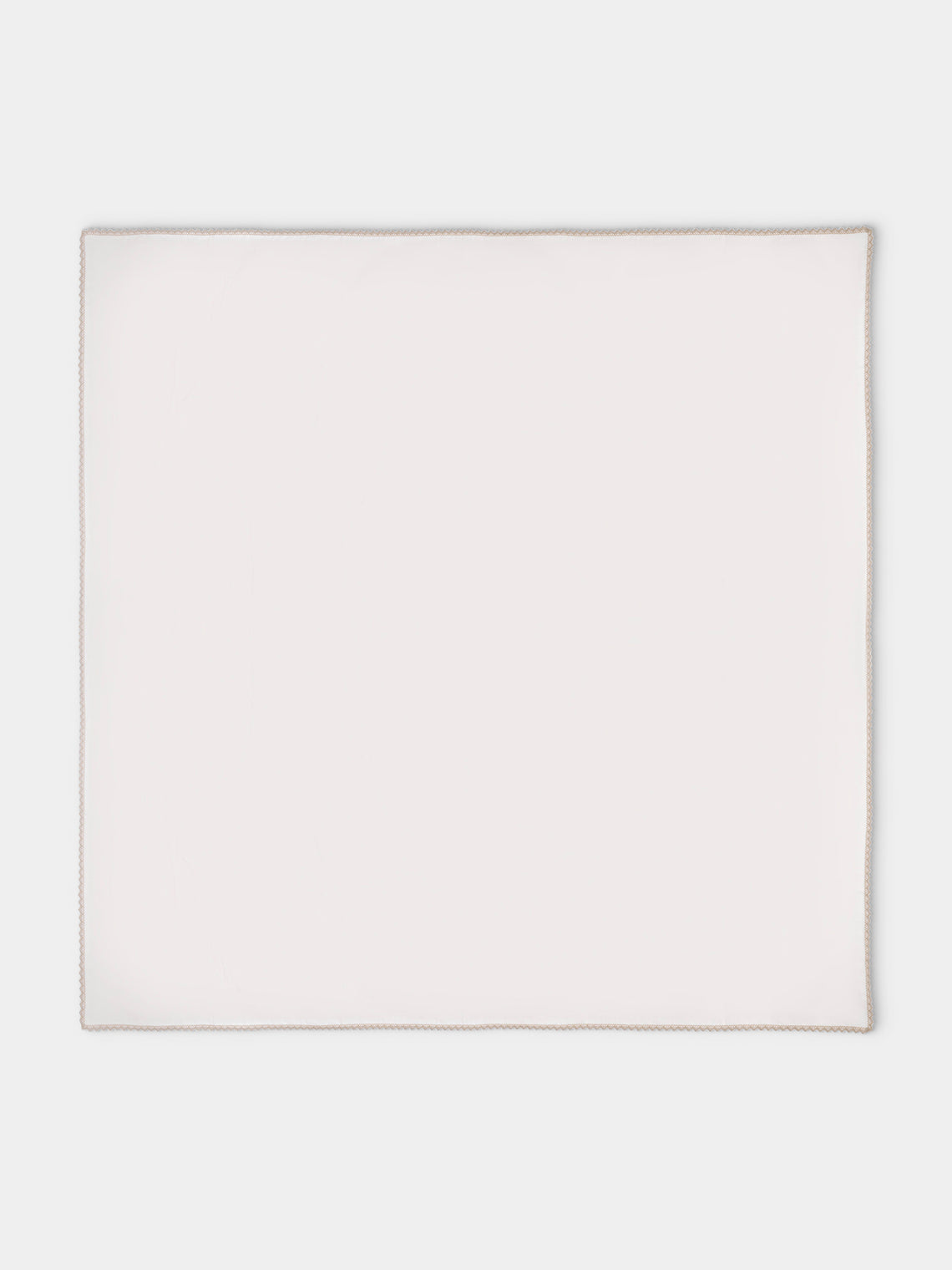 Borgo delle Tovaglie - Bagheria Embroidered Linen Square Tablecloth (86.5in/2.2m) - Ivory - ABASK