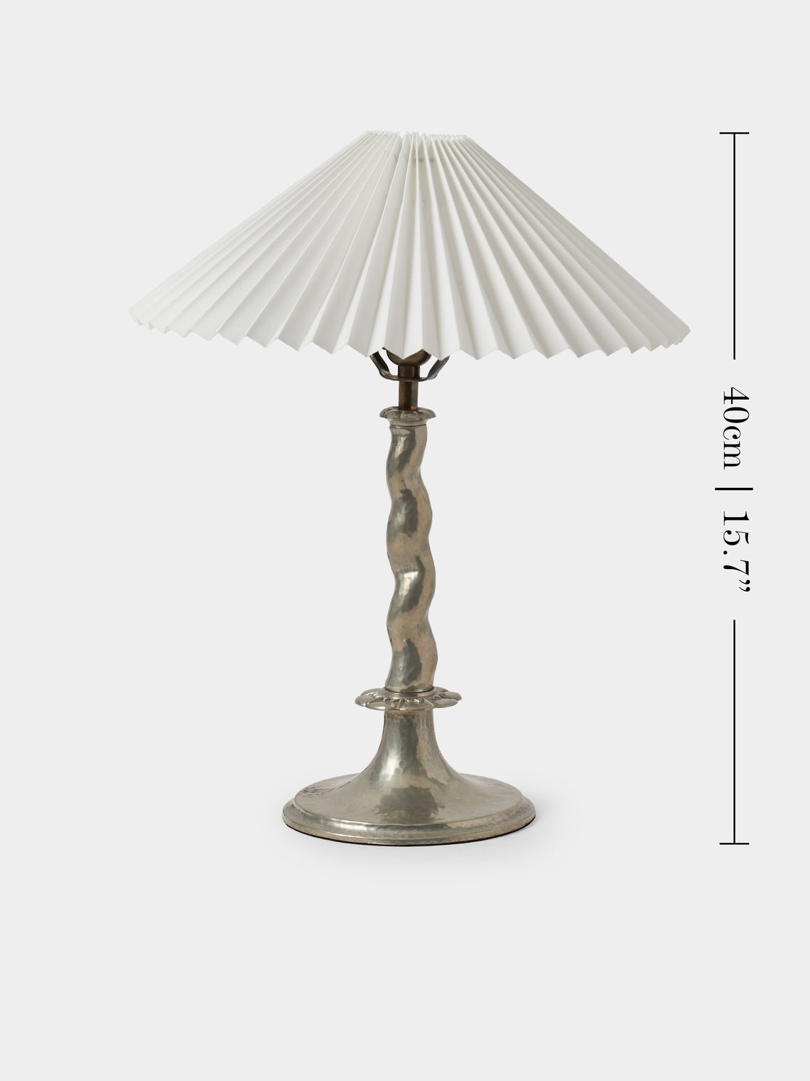 Antique and Vintage - 1920 Harald Notini Model 6891 Pewter Table Lamp Base - Silver - ABASK