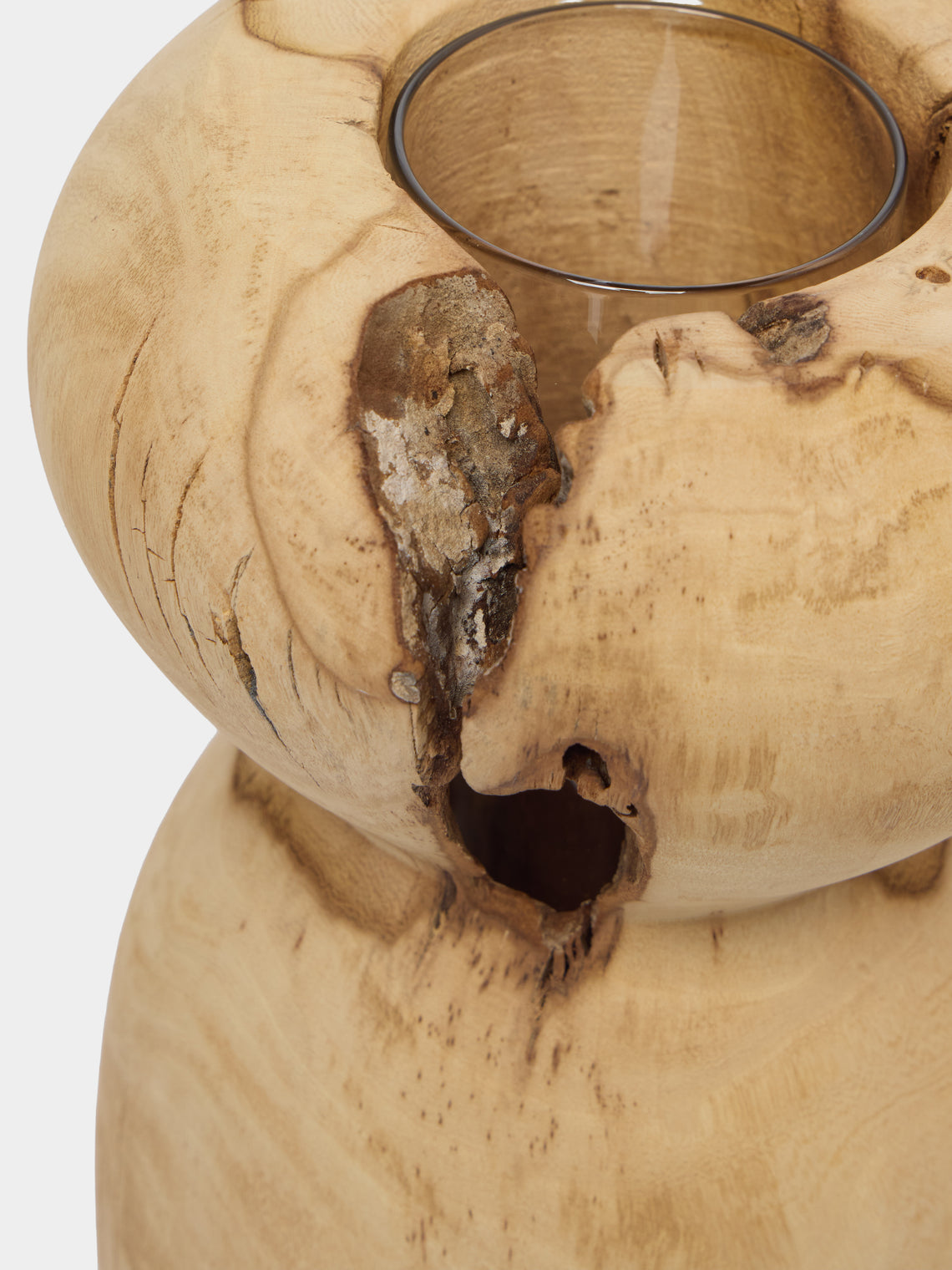 Thursday Furniture - Hand-Turned Fig Vase (9in/23cm) - Natural - ABASK